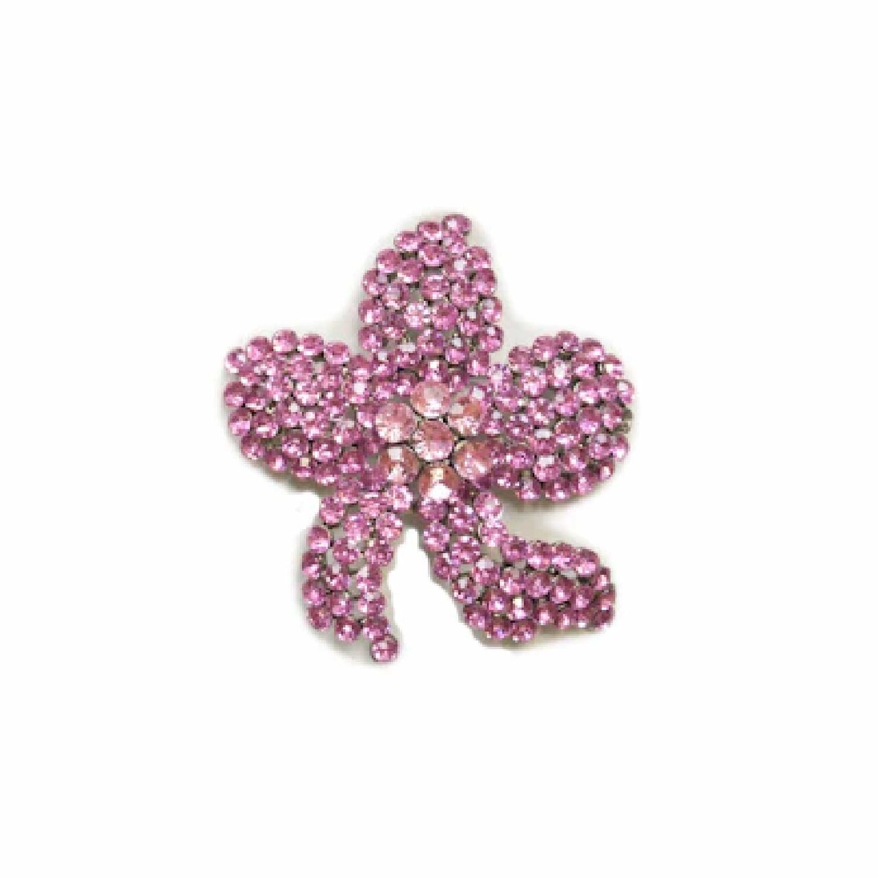 Flower Rhinestone Brooch Pin For Clothing Bridal Crafts Accessories 2 1/2 Inch